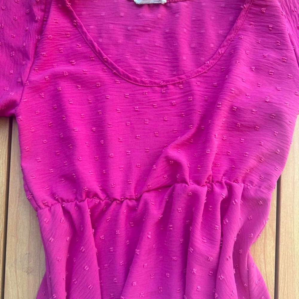 Hot pink babydoll dress